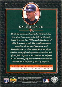1996 Upper Deck - Ripken Collection #7 Cal Ripken Jr. Back