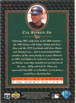 1996 Upper Deck - Ripken Collection #14 Cal Ripken Jr. Back