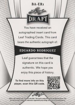 2013 Leaf Metal Draft #BA-ER1 Eduardo Rodriguez Back