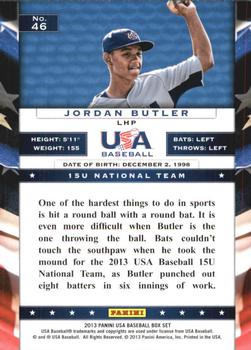 2013 Panini USA Baseball #46 Jordan Butler Back