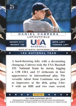 2013 Panini USA Baseball #47 Daniel Cabrera Back