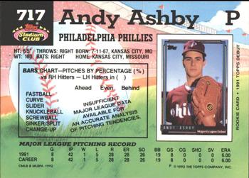 1992 Stadium Club - East Coast National #717 Andy Ashby Back
