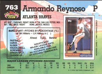 1992 Stadium Club - East Coast National #763 Armando Reynoso Back