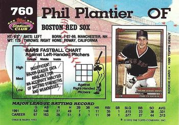 1992 Stadium Club - National Convention #760 Phil Plantier Back