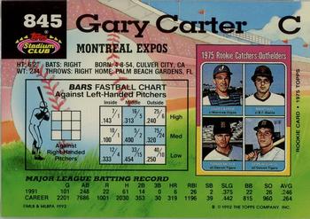 1992 Stadium Club - National Convention #845 Gary Carter Back