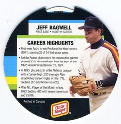1994 Oscar Mayer Round-Ups #16 Jeff Bagwell Back