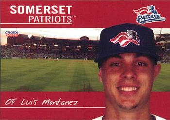 2013 Choice Somerset Patriots #19 Luis Montanez Front