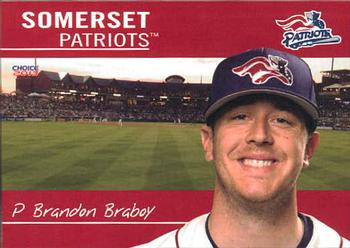 2013 Choice Somerset Patriots #7 Brandon Braboy Front