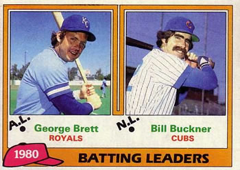 1981 Topps #1 1980 Batting Leaders (George Brett / Bill Buckner) Front