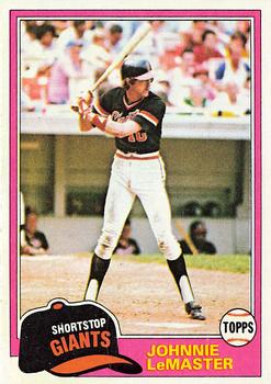 1981 Topps #84 Johnnie LeMaster Front