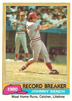 1981 Topps #201 Johnny Bench Front