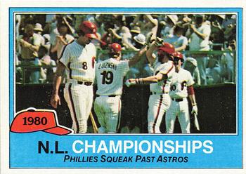 1981 Topps #402 1980 N.L. Championships Front