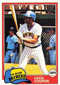1981 Topps #555 Cecil Cooper Front