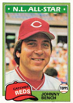 1981 Topps #600 Johnny Bench Front