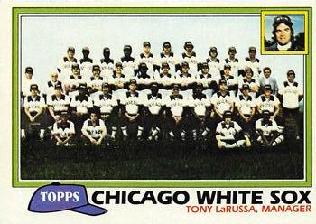 1981 Topps #664 Chicago White Sox / Tony LaRussa Front