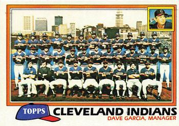 1981 Topps #665 Cleveland Indians / Dave Garcia Front