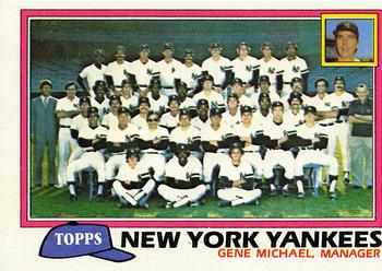 1981 Topps #670 New York Yankees / Gene Michael Front