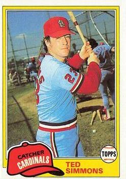1981 Topps #705 Ted Simmons Front
