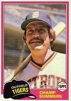 1981 Topps #27 Champ Summers Front