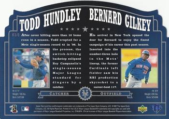 1997 Upper Deck Home Team Heroes #HT3 Bernard Gilkey / Todd Hundley Back