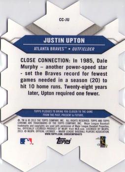 2013 Topps Chrome - Chrome Connections Die Cuts #CC-JU Justin Upton Back