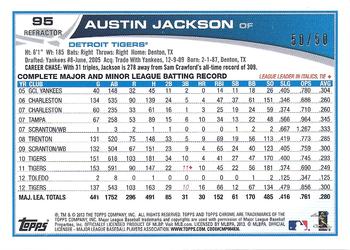 2013 Topps Chrome - Gold Refractors #95 Austin Jackson Back