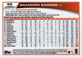 2013 Topps Chrome - Refractors #93 Brandon Barnes Back