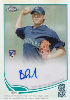 2013 Topps Chrome - Rookie Autographs Refractors #102 Brandon Maurer Front