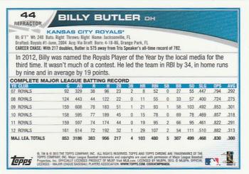 2013 Topps Chrome - X-Fractors #44 Billy Butler Back