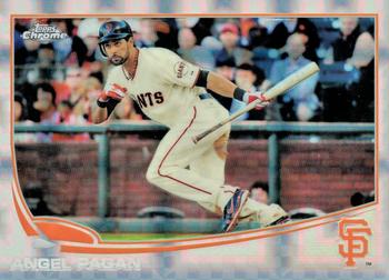 2013 Topps Chrome - X-Fractors #86 Angel Pagan Front