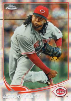 2013 Topps Chrome - X-Fractors #98 Johnny Cueto Front