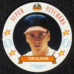 1993 Ben's Bakers Super Pitchers Discs #6 Tom Glavine Front