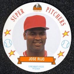1993 Ben's Bakers Super Pitchers Discs #15 Jose Rijo Front