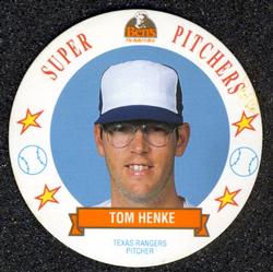 1993 Ben's Bakers Super Pitchers Discs #16 Tom Henke Front