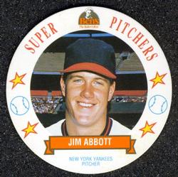 1993 Ben's Bakers Super Pitchers Discs #18 Jim Abbott Front