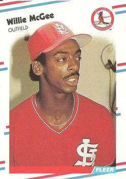 1988 Fleer - Glossy #42 Willie McGee Front