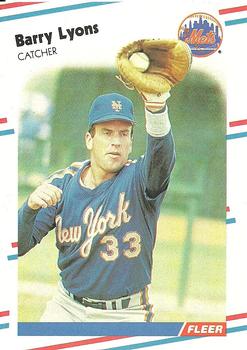 1988 Fleer - Glossy #140 Barry Lyons Front