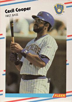 1988 Fleer - Glossy #161 Cecil Cooper Front