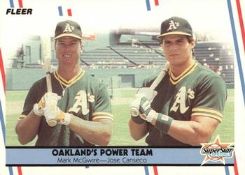 1988 Fleer - Glossy #624 Mark McGwire / Jose Canseco Front