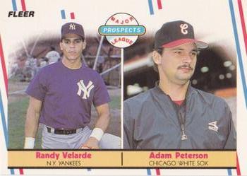 1988 Fleer - Glossy #646 Randy Velarde / Adam Peterson Front