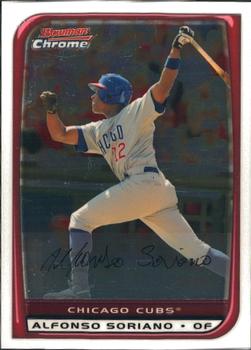 2008 Bowman Chrome #72 Alfonso Soriano Front