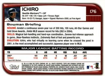 2008 Bowman Chrome #176 Ichiro Back