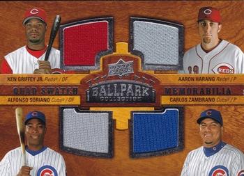 2008 Upper Deck Ballpark Collection #216 Ken Griffey Jr. / Aaron Harang / Alfonso Soriano / Carlos Zambrano Front