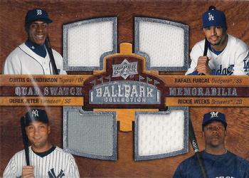 2008 Upper Deck Ballpark Collection #228 Curtis Granderson / Rafael Furcal / Derek Jeter / Rickie Weeks Front