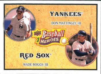 2008 Upper Deck Baseball Heroes #176 Don Mattingly / Wade Boggs Front