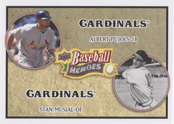 2008 Upper Deck Baseball Heroes #178 Albert Pujols / Stan Musial Front