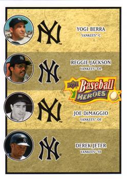 2008 Upper Deck Baseball Heroes #197 Yogi Berra / Reggie Jackson / Joe DiMaggio / Derek Jeter Front