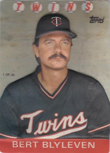 1986 Topps 3-D Baseball Stars #1 Bert Blyleven Front