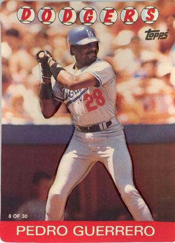 1986 Topps 3-D Baseball Stars #8 Pedro Guerrero Front