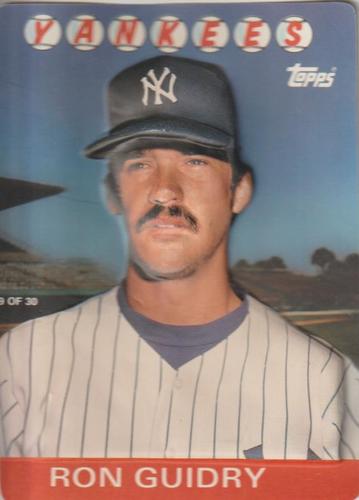 1986 Topps 3-D Baseball Stars #9 Ron Guidry Front